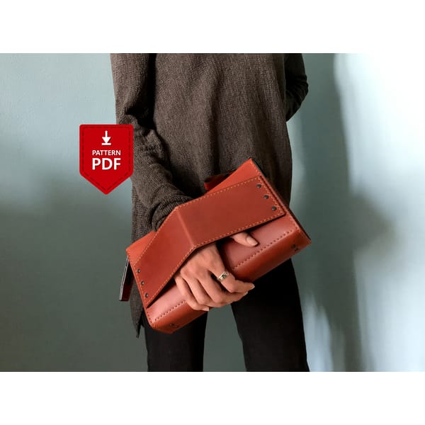 Digital file pattern/ template leather hand purse bag, PDF f - Inspire ...