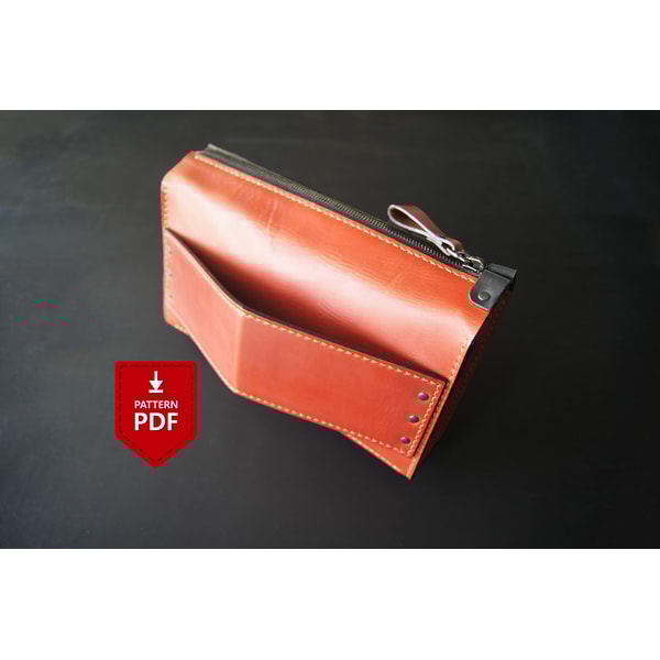 Digital file pattern/ template leather hand purse bag, PDF f | Inspire ...