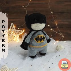 Baby Batman Amigurumi Crochet Pattern PDF, Crochet Super Hero Doll Amigurumi Pattern (ENG), Crochet Toys Tutorial
