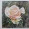"Peach Rose" Flower Original Wall Art Painting Watercolor Artwork 4 .JPG