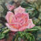 "Pink Rose" Flower Original Wall Art Painting Watercolor Artwork