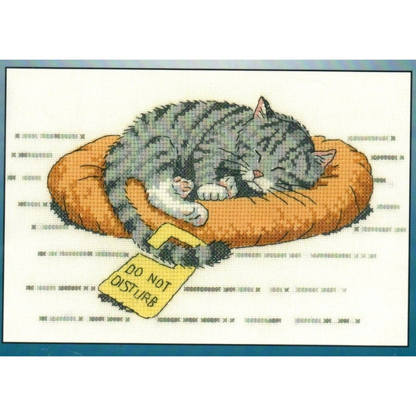 PDF cross stitch pattern, Cute animal scheme for embroidery, Cat, Small cross stitch, Digital PDF