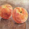 "Peaches" watercolor painting fruit stilllife original wall art picture artwork