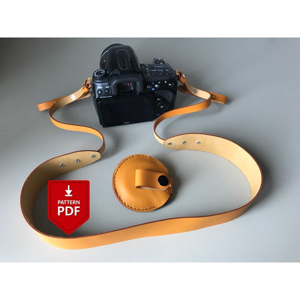 Leather simple Camera Strap & Cover Case pattern PDF - Inspire Uplift