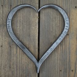 Personalized iron gift for anniversary, 6th Wedding Anniversary Gift, Iron Anniversary, Iron heart, Gift for her