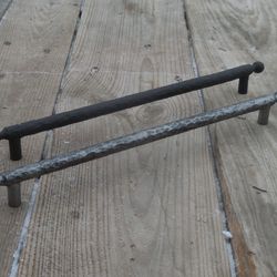 256 mm hand forged drawer pull type 2, 10 1/16'' pull handle, 10.1 in, wrought iron, cabinet cupboard wardrobe kitchen