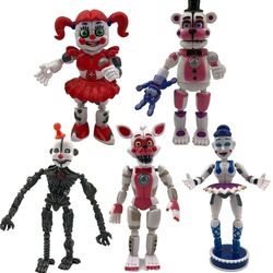 5pcs SET FNAF Five Nights at Freddy's Sister Location Action Figures Christmas New
