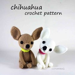 Crochet Chihuahua Pattern Amigurumi Chihuahua Pattern Dog Crochet Pattern Amigurumi Dog Pattern Crochet Puppy Pattern