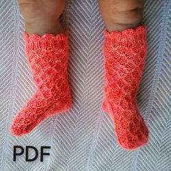 pdf knitting pattern in english of how to knit baby socks