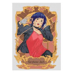 Anime cross stitch pattern Earphone Jack Hero MHA PDF