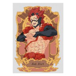 Anime coss stitch pattern Red Riot PDF MHA