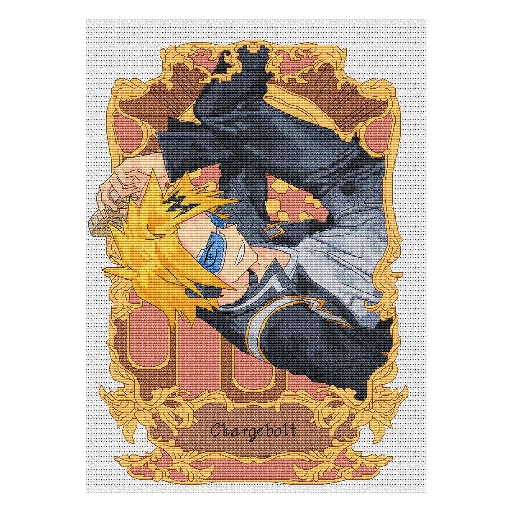 cross stitch pattern mha Chargebolt