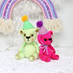 Tiny teddy bear crochet pattern pdf in English  Amigurumi small bear crochet