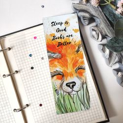 Printable Bookmarks Fox  Watercolour Bookmark Set 2 Printable Bookmark