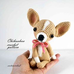 Chihuahua Crochet Pattern Chihuahua Amigurumi Pattern Dog Amigurumi Crochet Pattern Puppy Crochet Pattern
