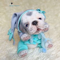 Custom order English bulldog realistic stuffed dog