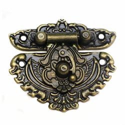 55mmx50mm BIG vintage lock Angel wings bronze Jewelry Box Staple Hasp Catch / jewelry box latch / small box