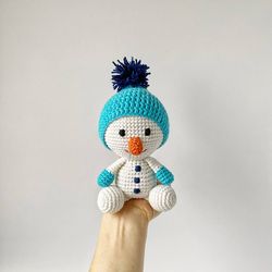Crochet PATTERN snowman, Amigurumi pattern, Christmas ornaments patterns