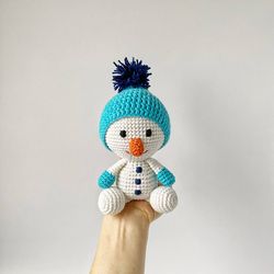 crochet pattern snowman, amigurumi pattern, christmas ornaments patterns