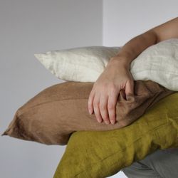 Softened linen pillow cases 50*70 cm