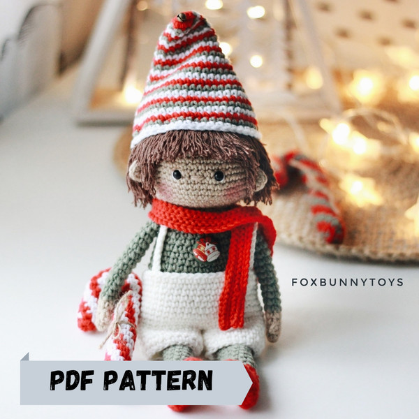 Crochet christmas top doll