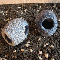 ceramic stones. fish shelter. aquarium decor