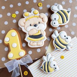 honey bee cookie cutters custom stamp for cake topper gingerbread diecor sugar cookies decor sugar cookies polimer clay