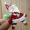Fused glass christmas ornaments Santa with snowflakes on clothes. jpg