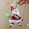 art fused glass christmas decoration funny santa claus with green gift bag. jpg