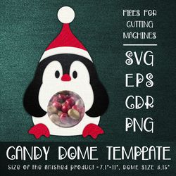 Christmas Penguin | Candy Dome Template