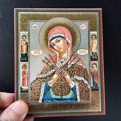 Softener of Evil Hearts Mother of God  | Inspirational Icon Decor| Size: 5 1/4"x4 1/2"