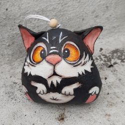 Black cat Christmas ornament, cat gift for cat lovers