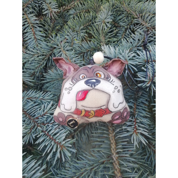 english bulldog christmas ornament