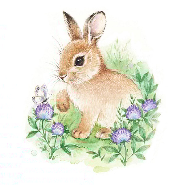 Rabbit art print, Rabbit nursery print, Rabbit watercolor p - Inspire ...