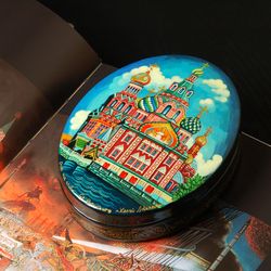 Church on Spilled Blood lacquer box hand painted box Kholui