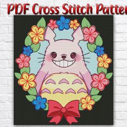 My Neighbor Totoro Cross Stitch Pattern / Anime Cross Stitch Pattern / Totoro Cross Stitch Pattern / Instant PDF Chart