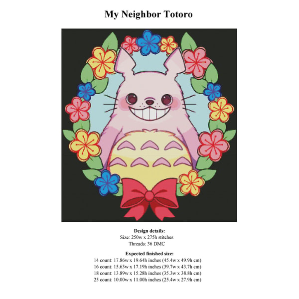 My Neighbor Totoro Cross Stitch Pattern / Anime Cross Stitch | Inspire ...