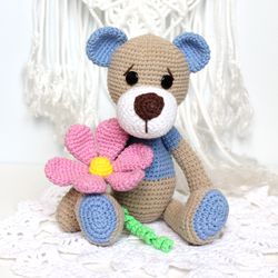 Bear stuffed toy Personalized Baby shower gift  Soft toy teddy bear Christmas gift for baby