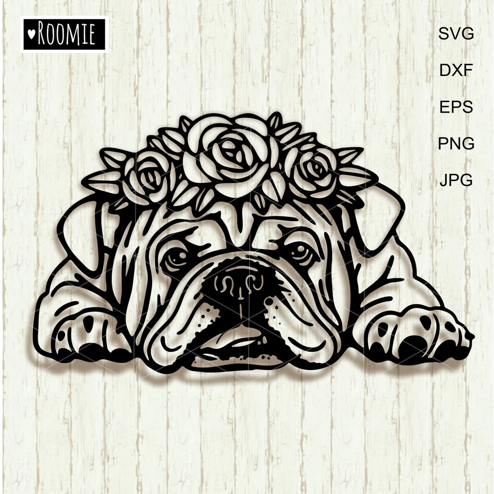 American-Bulldog-with-flower-crown-Svg-English-Bulldog-Clipart-cut-files.jpg