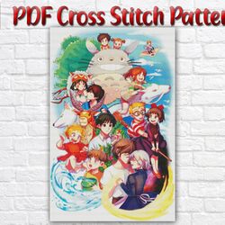 My Neighbor Totoro Cross Stitch Pattern / Totoro Cross Stitch Pattern / Anime Cross Stitch Pattern / Instant PDF Chart
