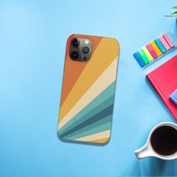 Groovy Retro Lines Rainbow 70s Case for iPhone 14 Pro Max 13 Pro Max 12 Pro Max 11 Pro Max iPhone 14 Plus 13 Mini X Xr X