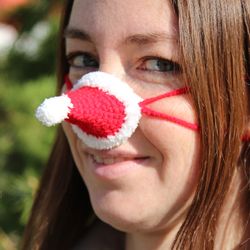 Elf hat nose warmer. Gnome, Santa hat nose cover. X mas for college student. Stocking stuffer