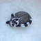 Animal brooch Raccoon pin Felt animal (5).JPG