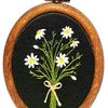 Embroidery Pattern Flowers for Beginner. Stitch Guide Needlepoint. Floral Bouquet Embroidered Design. Chamomile Flower Embroidery. Daisy Floral Bouquet Embroide