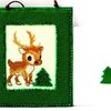 Reindeer Ornaments Embroidery , Nursery Deer Décor, Finished Cross Stitch Picture, Baby Deer Decorations, Deer Baby Shower, Christmas in July.jpg