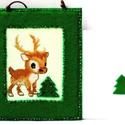 Reindeer Christmas Gift, Nursery Winter Holiday Decor, New Baby Birthday Gift, Deer Baby Shower, Baby Deer Decoration