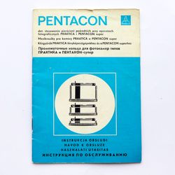 Pentacon intermediate macro rings instruction manual owner handbook for Praktica