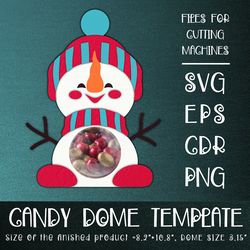 Snowman Candy Dome | Christmas Paper Craft Template