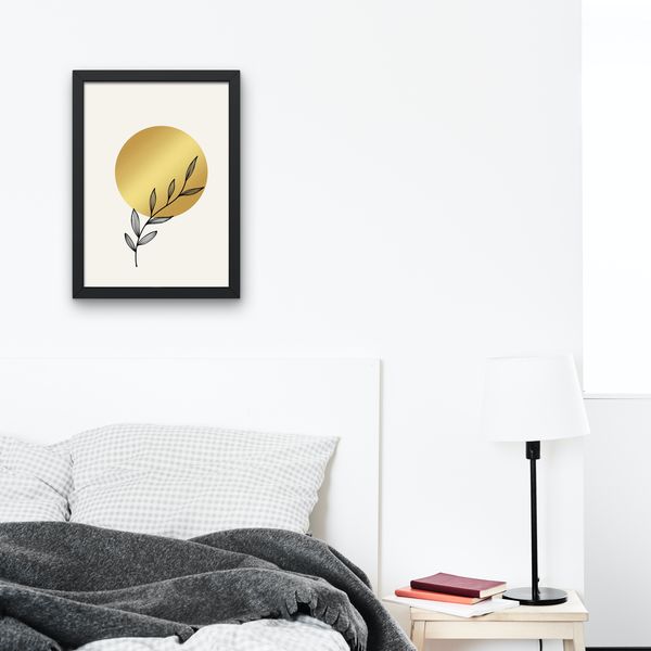 Portrait frame near the bed_yellow-black abstract  (50 × 70 cm).png