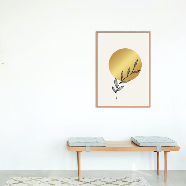 Portrait frame near the bench_yellow-black abstract  (50 × 70 cm).png